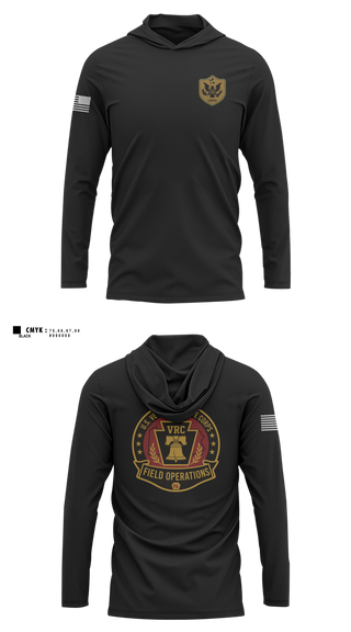 Long Sleeve Performance Shirt with hood, 1 PA BN, Army, Teamtime, Team time, sublimation, custom sports apparel, team uniforms, spirit wear, spiritwear, sports uniforms, custom shirts, team store, custom team store, fundraiser sports, apparel fundraiser