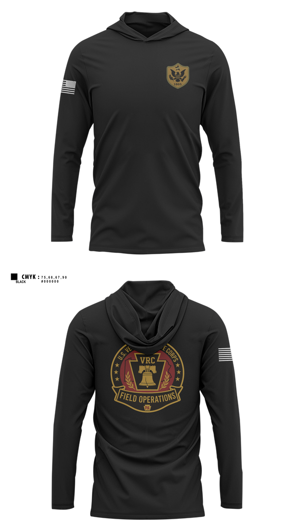 Long Sleeve Performance Shirt with hood, 1 PA BN, Army, Teamtime, Team time, sublimation, custom sports apparel, team uniforms, spirit wear, spiritwear, sports uniforms, custom shirts, team store, custom team store, fundraiser sports, apparel fundraiser