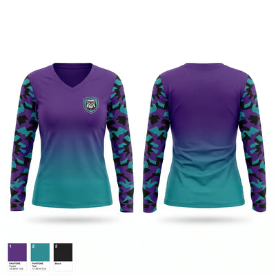 Gritty Dawg Academy Women's Long Sleeve V-neck Shirt - 1