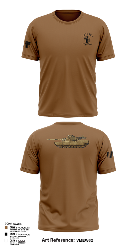 Short Sleeve Performance Shirt, Death Row Platoon, Tomahawk Troop, 5/4 CAV, 2ABCT, 1ID, , Teamtime, Team time, sublimation, custom sports apparel, team uniforms, spirit wear, spiritwear, sports uniforms, custom shirts, team store, custom team store, fundraiser sports, apparel fundraiser