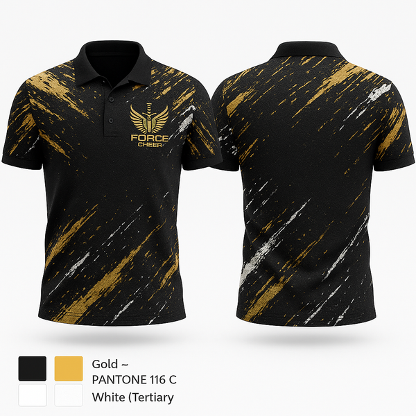 Short Sleeve Performance Polo, Force Cheer, Spirit Store, Teamtime, Team time, sublimation, custom sports apparel, team uniforms, spirit wear, spiritwear, sports uniforms, custom shirts, team store, custom team store, fundraiser sports, apparel fundraiser