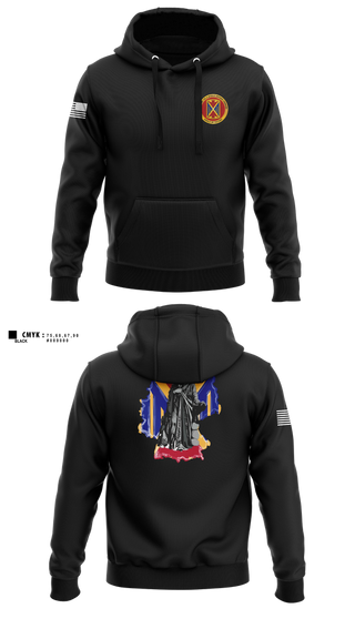 Hoodie, 10th AAMDC, Army, Teamtime, Team time, sublimation, custom sports apparel, team uniforms, spirit wear, spiritwear, sports uniforms, custom shirts, team store, custom team store, fundraiser sports, apparel fundraiser