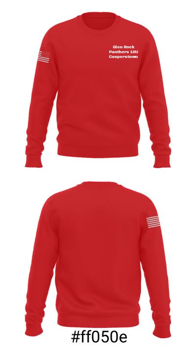 Glen Rock Panthers 12U Cooperstown 31868089 Crew Neck Sweatshirt - 16