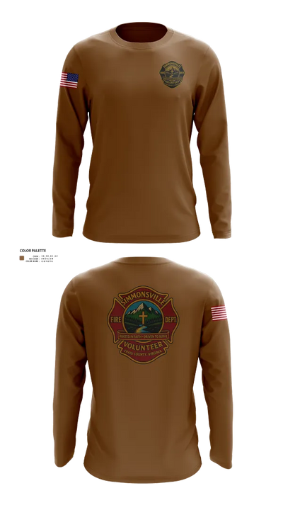 Simmonsville VFD 9385181 Long Sleeve Performance Shirt 100
