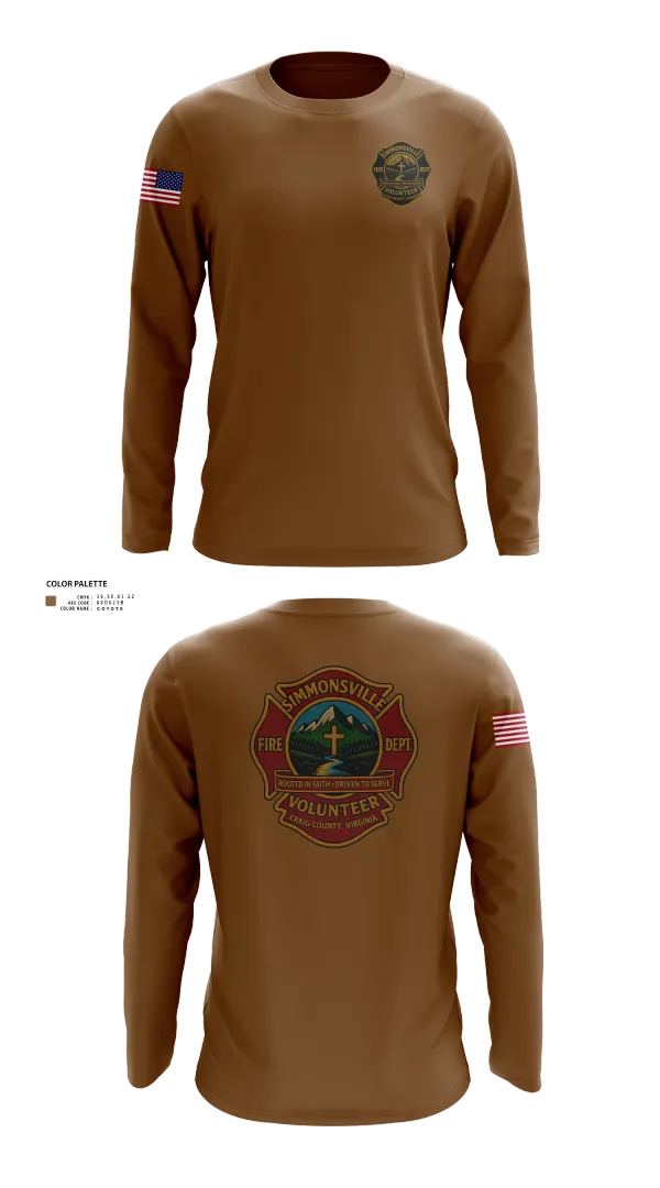 Long Sleeve Performance Shirt, Simmonsville VFD, , Teamtime, Team time, sublimation, custom sports apparel, team uniforms, spirit wear, spiritwear, sports uniforms, custom shirts, team store, custom team store, fundraiser sports, apparel fundraiser