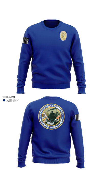 Key West Police Department 73873971 Crew Neck Sweatshirt - 21