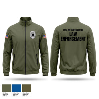 Windbreaker, AREA 30 CAREER CENTER LAW ENFORCEMENT, Police, Teamtime, Team time, sublimation, custom sports apparel, team uniforms, spirit wear, spiritwear, sports uniforms, custom shirts, team store, custom team store, fundraiser sports, apparel fundraiser