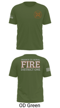 Orange County Rural District 1 Fire Department 66539276 Short Sleeve Performance Shirt - 56