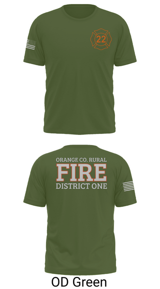 Short Sleeve Performance Shirt, Orange County Rural District 1 Fire Department, , Teamtime, Team time, sublimation, custom sports apparel, team uniforms, spirit wear, spiritwear, sports uniforms, custom shirts, team store, custom team store, fundraiser sports, apparel fundraiser