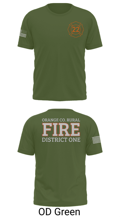 Orange County Rural District 1 Fire Department 66539276 Short Sleeve Performance Shirt - 56