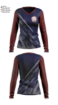 EEJ 35540068 Women's Long Sleeve V-neck Shirt - 1