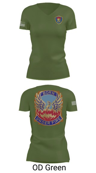 Womens Short Sleeve Vneck Shirt, HHC/128th Aviation Brigade, , Teamtime, Team time, sublimation, custom sports apparel, team uniforms, spirit wear, spiritwear, sports uniforms, custom shirts, team store, custom team store, fundraiser sports, apparel fundraiser