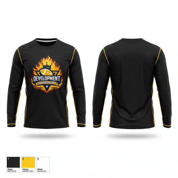 Long Sleeve Performance Shirt, development independent Football League, Fire Department, Teamtime, Team time, sublimation, custom sports apparel, team uniforms, spirit wear, spiritwear, sports uniforms, custom shirts, team store, custom team store, fundraiser sports, apparel fundraiser