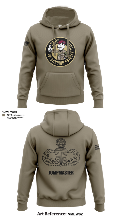 Hoodie, 360 CA BDE (Airborne), Army, Teamtime, Team time, sublimation, custom sports apparel, team uniforms, spirit wear, spiritwear, sports uniforms, custom shirts, team store, custom team store, fundraiser sports, apparel fundraiser