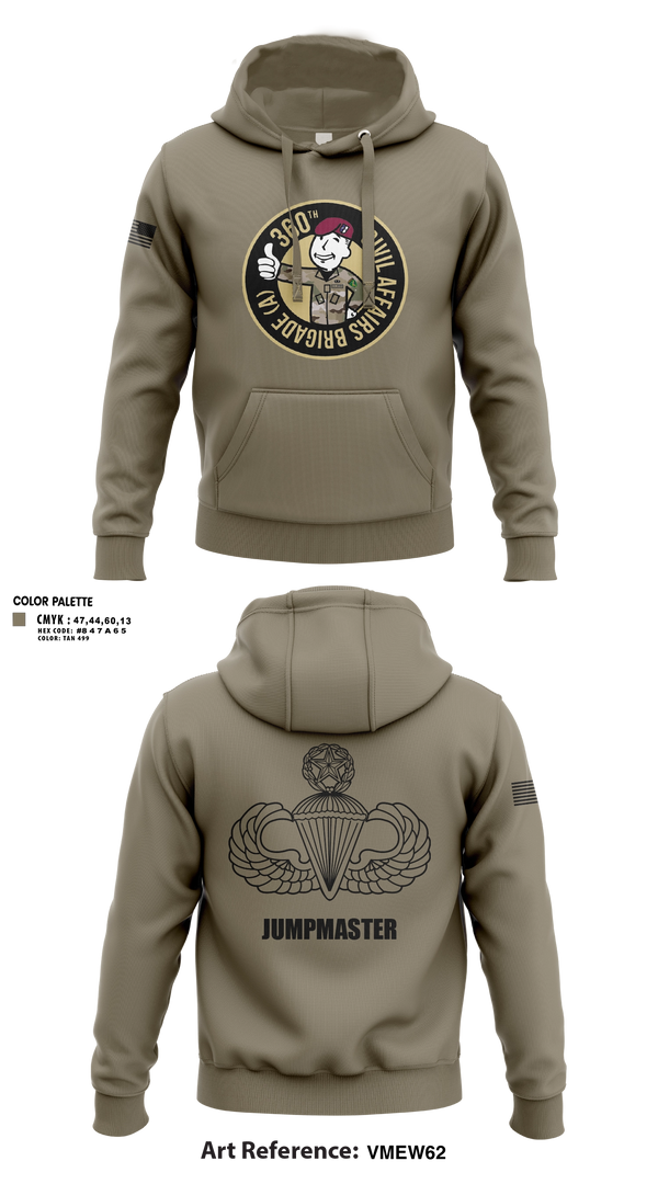 Hoodie, 360 CA BDE (Airborne), Army, Teamtime, Team time, sublimation, custom sports apparel, team uniforms, spirit wear, spiritwear, sports uniforms, custom shirts, team store, custom team store, fundraiser sports, apparel fundraiser
