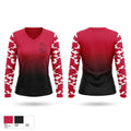 Sluggers Baseball Women's Long Sleeve V-neck Shirt - 1