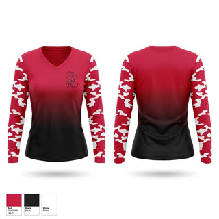 Womens Long Sleeve Vneck Shirt, Sluggers Baseball, Baseball, Teamtime, Team time, sublimation, custom sports apparel, team uniforms, spirit wear, spiritwear, sports uniforms, custom shirts, team store, custom team store, fundraiser sports, apparel fundraiser