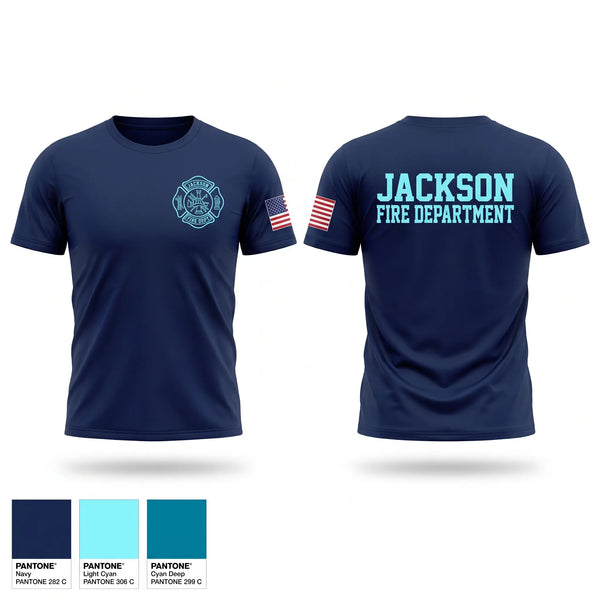 Short Sleeve Performance Shirt, Jackson Fire Department, Fire Department, Teamtime, Team time, sublimation, custom sports apparel, team uniforms, spirit wear, spiritwear, sports uniforms, custom shirts, team store, custom team store, fundraiser sports, apparel fundraiser