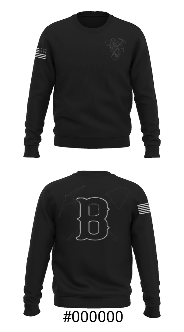 Crew Neck Sweatshirt, Bauxite Middle School Basketball, Men's Basketball, Teamtime, Team time, sublimation, custom sports apparel, team uniforms, spirit wear, spiritwear, sports uniforms, custom shirts, team store, custom team store, fundraiser sports, apparel fundraiser