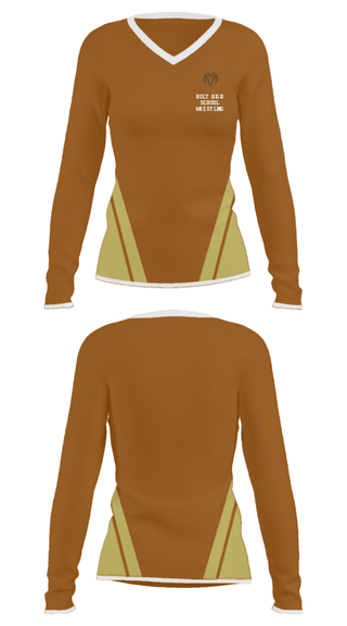 Women's Long Sleeve Vneck Shirt, Holt High School Wrestling, Wrestling, Teamtime, Team time, sublimation, custom sports apparel, team uniforms, spirit wear, spiritwear, sports uniforms, custom shirts, team store, custom team store, fundraiser sports, apparel fundraiser