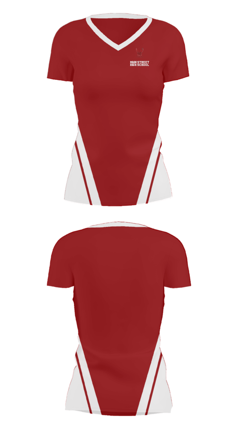 Women's Short Sleeve Vneck Shirt, Main Street High School, Spirit Store, Teamtime, Team time, sublimation, custom sports apparel, team uniforms, spirit wear, spiritwear, sports uniforms, custom shirts, team store, custom team store, fundraiser sports, apparel fundraiser