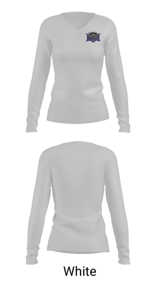 Women's Long Sleeve Vneck Shirt, Hollis Upper Elementary School, Spirit Store, Teamtime, Team time, sublimation, custom sports apparel, team uniforms, spirit wear, spiritwear, sports uniforms, custom shirts, team store, custom team store, fundraiser sports, apparel fundraiser