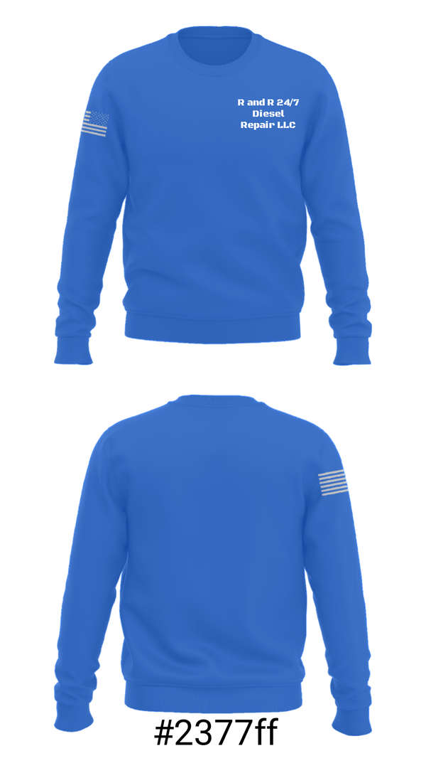 Crew Neck Sweatshirt, R and R 24/7 Diesel Repair LLC, , Teamtime, Team time, sublimation, custom sports apparel, team uniforms, spirit wear, spiritwear, sports uniforms, custom shirts, team store, custom team store, fundraiser sports, apparel fundraiser