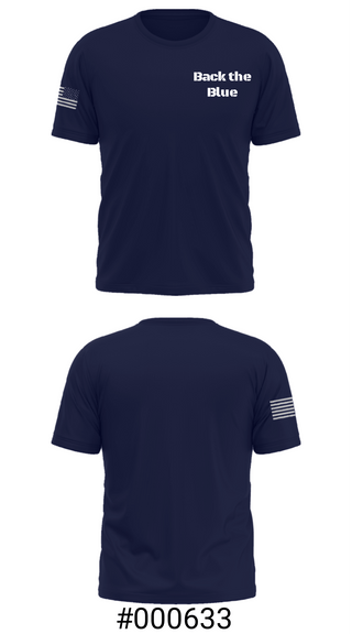 Short Sleeve Performance Shirt, Back the Blue, Police, Teamtime, Team time, sublimation, custom sports apparel, team uniforms, spirit wear, spiritwear, sports uniforms, custom shirts, team store, custom team store, fundraiser sports, apparel fundraiser