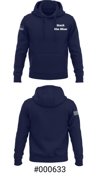 Hoodie, Back the Blue, Police, Teamtime, Team time, sublimation, custom sports apparel, team uniforms, spirit wear, spiritwear, sports uniforms, custom shirts, team store, custom team store, fundraiser sports, apparel fundraiser