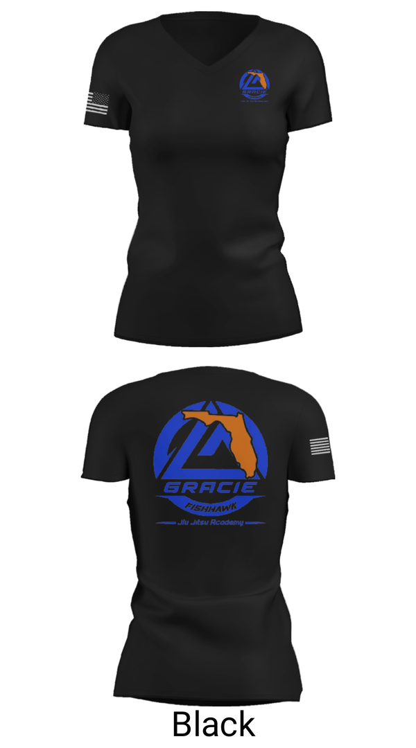 Women's Short Sleeve Vneck Shirt, Gracie Fishhawk, Wrestling, Teamtime, Team time, sublimation, custom sports apparel, team uniforms, spirit wear, spiritwear, sports uniforms, custom shirts, team store, custom team store, fundraiser sports, apparel fundraiser