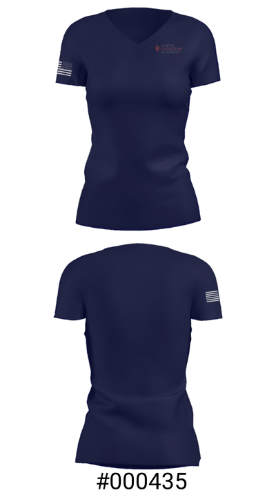 Marin Christian Academy 38900437 Women's Short Sleeve V-neck Shirt - 21
