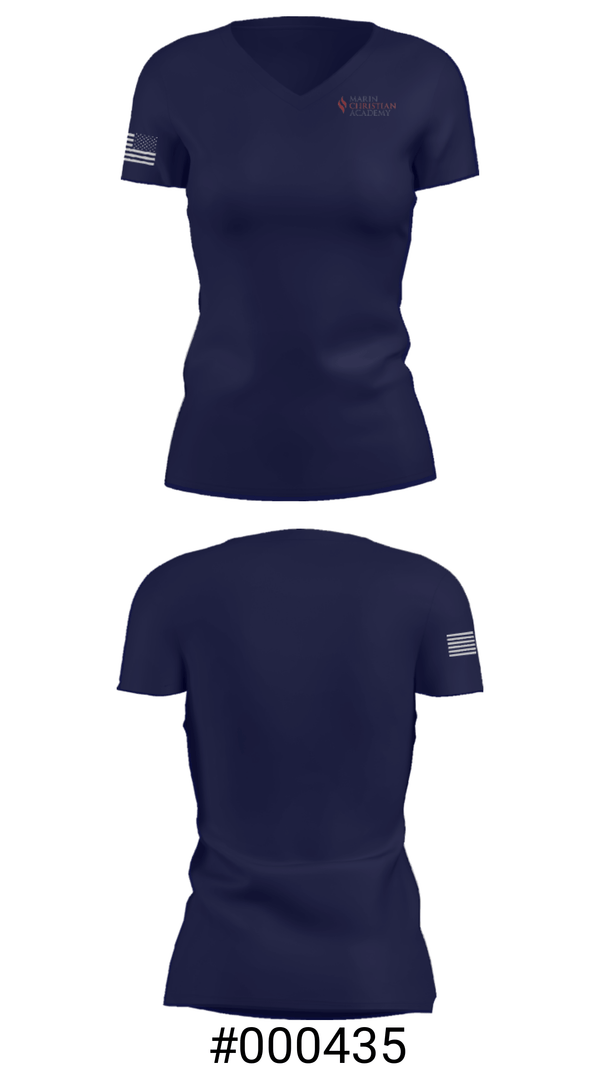 Women's Short Sleeve Vneck Shirt, Marin Christian Academy, Spirit Store, Teamtime, Team time, sublimation, custom sports apparel, team uniforms, spirit wear, spiritwear, sports uniforms, custom shirts, team store, custom team store, fundraiser sports, apparel fundraiser