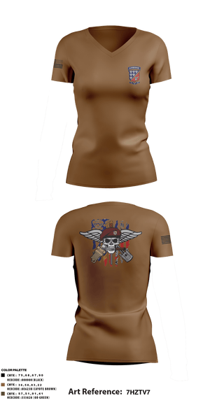 Women's Short Sleeve Vneck Shirt, 647 Quartermaster Company, Army, Teamtime, Team time, sublimation, custom sports apparel, team uniforms, spirit wear, spiritwear, sports uniforms, custom shirts, team store, custom team store, fundraiser sports, apparel fundraiser