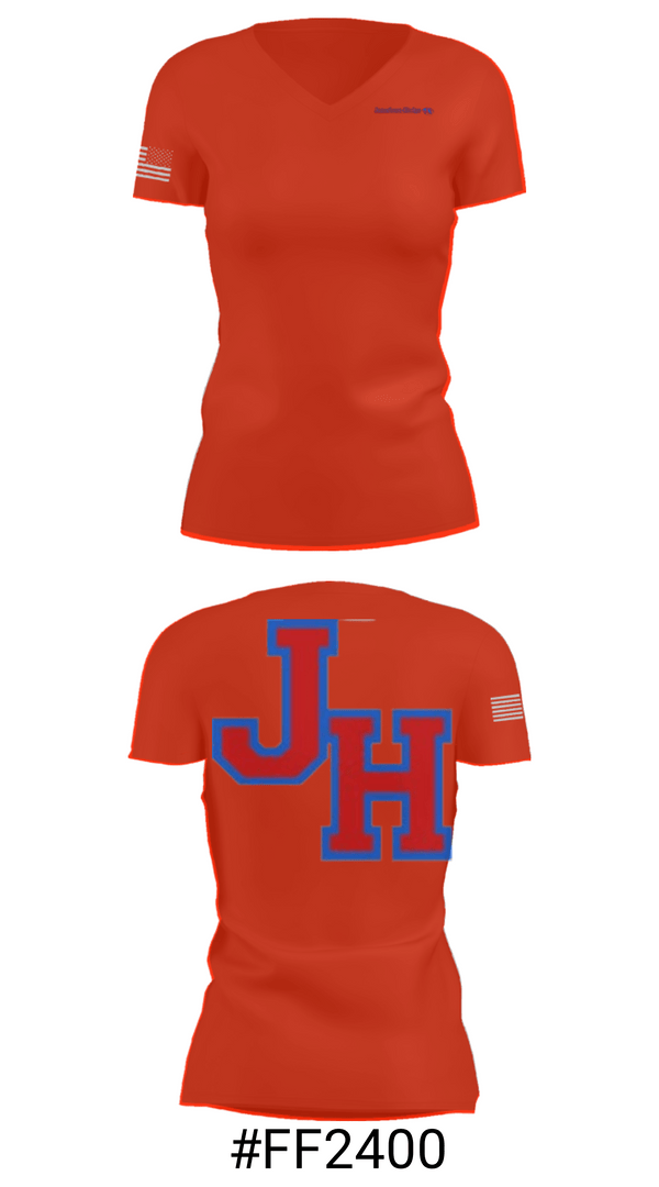 Women's Short Sleeve Vneck Shirt, Jonesboro-Hodge High School Basketball, Women's Basketball, Teamtime, Team time, sublimation, custom sports apparel, team uniforms, spirit wear, spiritwear, sports uniforms, custom shirts, team store, custom team store, fundraiser sports, apparel fundraiser