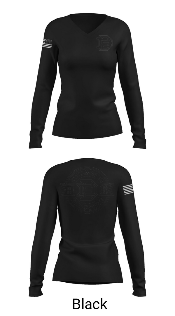 Women's Long Sleeve Vneck Shirt, Stillwater Collective, , Teamtime, Team time, sublimation, custom sports apparel, team uniforms, spirit wear, spiritwear, sports uniforms, custom shirts, team store, custom team store, fundraiser sports, apparel fundraiser