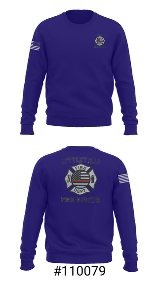 Crew Neck Sweatshirt, Littleville Fire & Rescue, Fire Department, Teamtime, Team time, sublimation, custom sports apparel, team uniforms, spirit wear, spiritwear, sports uniforms, custom shirts, team store, custom team store, fundraiser sports, apparel fundraiser
