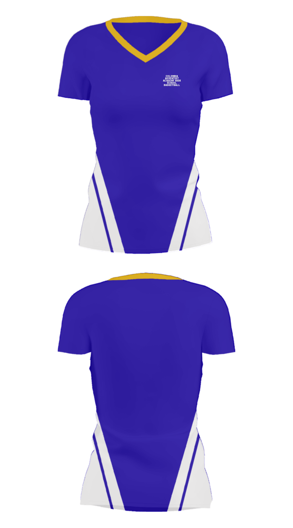 Women's Short Sleeve Vneck Shirt, Columbia Adventist Academy High School Basketball, Men's Basketball, Teamtime, Team time, sublimation, custom sports apparel, team uniforms, spirit wear, spiritwear, sports uniforms, custom shirts, team store, custom team store, fundraiser sports, apparel fundraiser