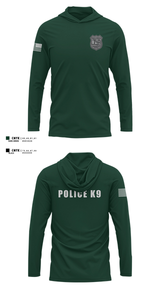 Long Sleeve hooded sunshirt, Gouldsboro Police, Police, Teamtime, Team time, sublimation, custom sports apparel, team uniforms, spirit wear, spiritwear, sports uniforms, custom shirts, team store, custom team store, fundraiser sports, apparel fundraiser