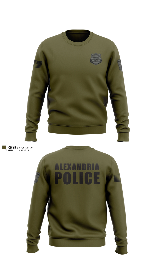 Crew Neck Sweatshirt, Alexandria Police Department Special Operations, Police, Teamtime, Team time, sublimation, custom sports apparel, team uniforms, spirit wear, spiritwear, sports uniforms, custom shirts, team store, custom team store, fundraiser sports, apparel fundraiser