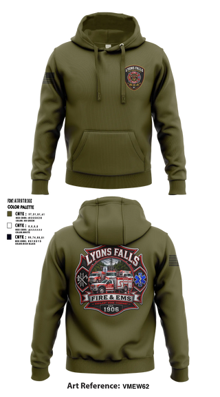 Hoodie, Lyons falls fire, Fire Department, Teamtime, Team time, sublimation, custom sports apparel, team uniforms, spirit wear, spiritwear, sports uniforms, custom shirts, team store, custom team store, fundraiser sports, apparel fundraiser