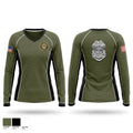 373rd Military Police Det Women's Long Sleeve V-neck Shirt - 1