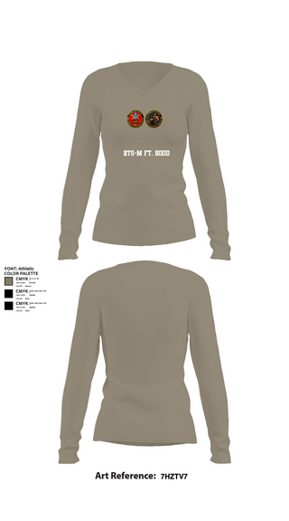 Womens Long Sleeve Vneck Shirt, RTS-M FT. HOOD, , Teamtime, Team time, sublimation, custom sports apparel, team uniforms, spirit wear, spiritwear, sports uniforms, custom shirts, team store, custom team store, fundraiser sports, apparel fundraiser