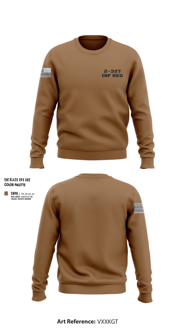 Crew Neck Sweatshirt, 2-327 inf reg, , Teamtime, Team time, sublimation, custom sports apparel, team uniforms, spirit wear, spiritwear, sports uniforms, custom shirts, team store, custom team store, fundraiser sports, apparel fundraiser