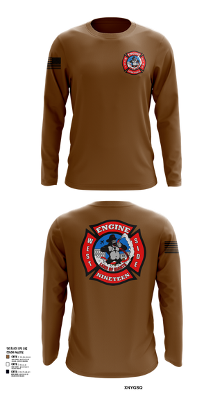 Long Sleeve Performance Shirt, Station 19, Fire Department, Teamtime, Team time, sublimation, custom sports apparel, team uniforms, spirit wear, spiritwear, sports uniforms, custom shirts, team store, custom team store, fundraiser sports, apparel fundraiser