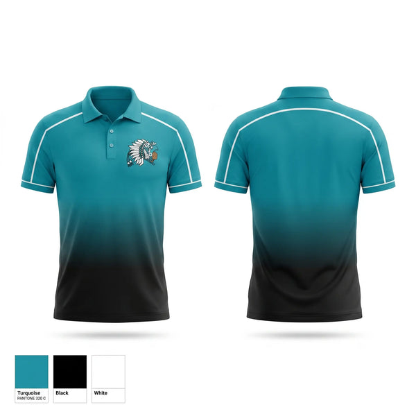 Short Sleeve Performance Polo, Mendota Aztecs, Track & Field, Teamtime, Team time, sublimation, custom sports apparel, team uniforms, spirit wear, spiritwear, sports uniforms, custom shirts, team store, custom team store, fundraiser sports, apparel fundraiser