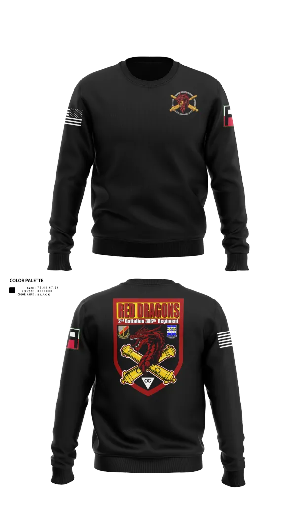 Crew Neck Sweatshirt, 2-306th FAR, Army, Teamtime, Team time, sublimation, custom sports apparel, team uniforms, spirit wear, spiritwear, sports uniforms, custom shirts, team store, custom team store, fundraiser sports, apparel fundraiser