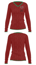 Houston High School Basketball 30534798 Women's Long Sleeve V-neck Shirt - 34