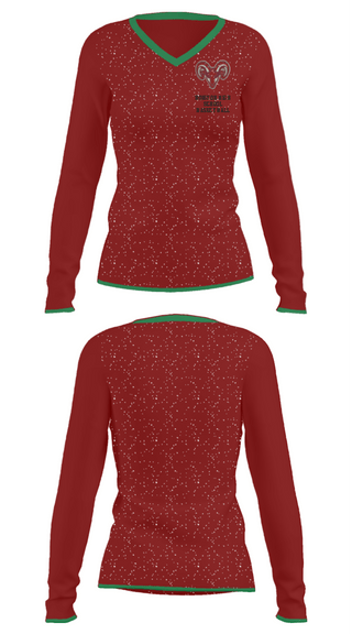 Women's Long Sleeve Vneck Shirt, Houston High School Basketball, Women's Basketball, Teamtime, Team time, sublimation, custom sports apparel, team uniforms, spirit wear, spiritwear, sports uniforms, custom shirts, team store, custom team store, fundraiser sports, apparel fundraiser