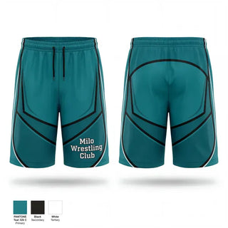 Athletic Shorts With Pockets, Milo Wrestling Club, Wrestling, Teamtime, Team time, sublimation, custom sports apparel, team uniforms, spirit wear, spiritwear, sports uniforms, custom shirts, team store, custom team store, fundraiser sports, apparel fundraiser