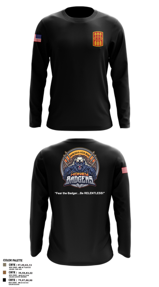 Long Sleeve Performance Shirt, Honey Badgers / 30X, Army, Teamtime, Team time, sublimation, custom sports apparel, team uniforms, spirit wear, spiritwear, sports uniforms, custom shirts, team store, custom team store, fundraiser sports, apparel fundraiser
